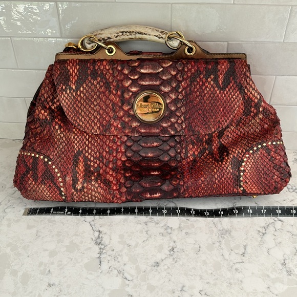 Albert Chloe metallic python handbag - Picture 12 of 17